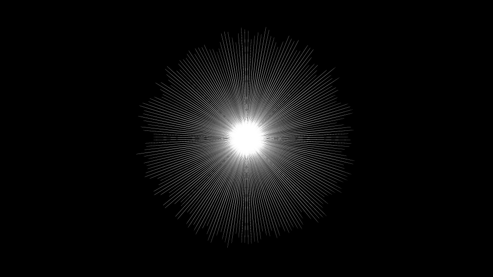 Белое свечение на черном фоне