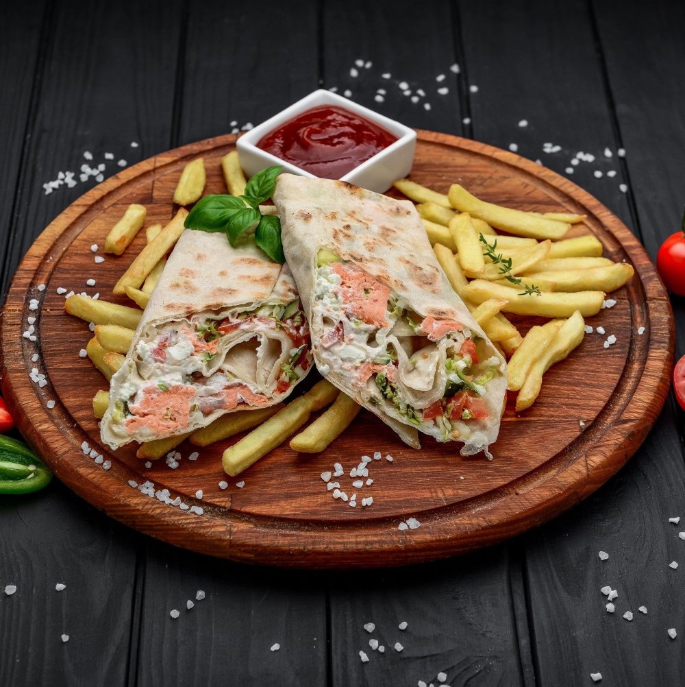 Шаурма на тарелке