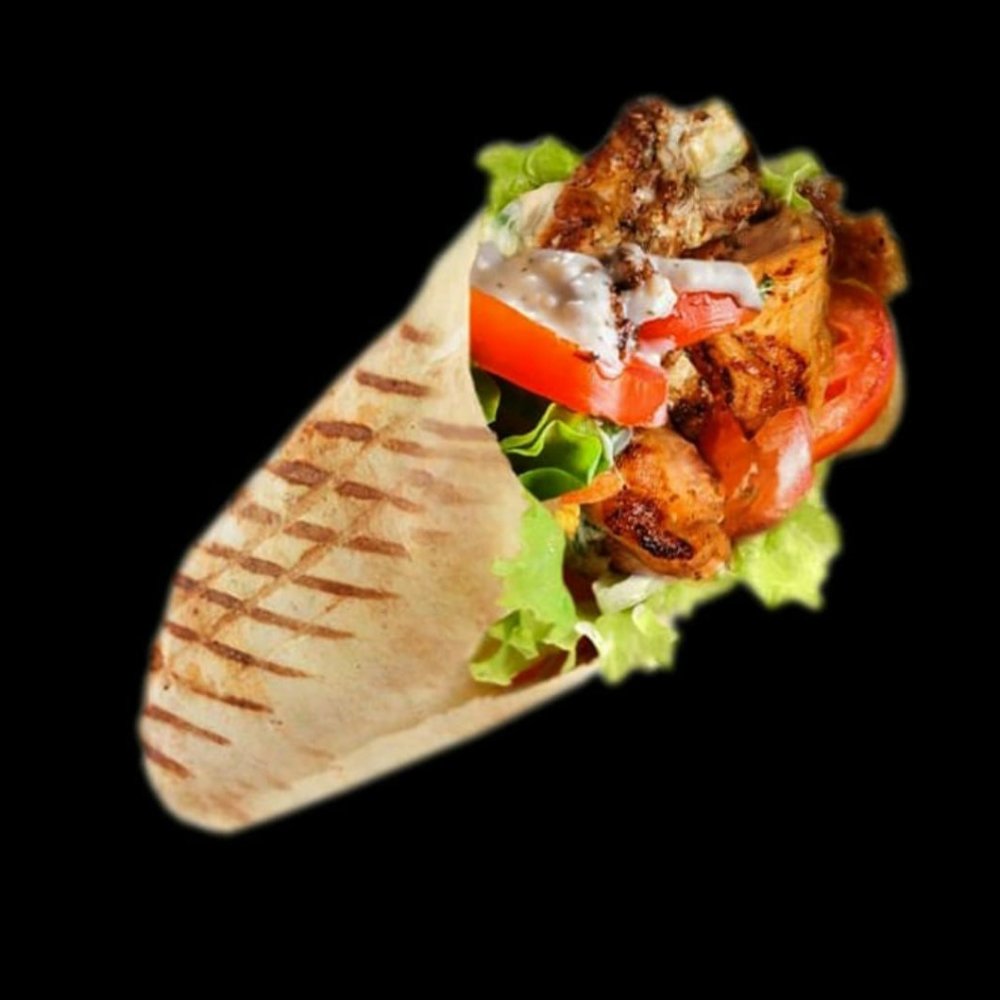 Шаверма на черном фоне