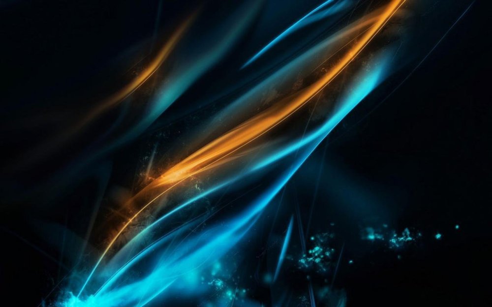 Сине оранжевая абстракция