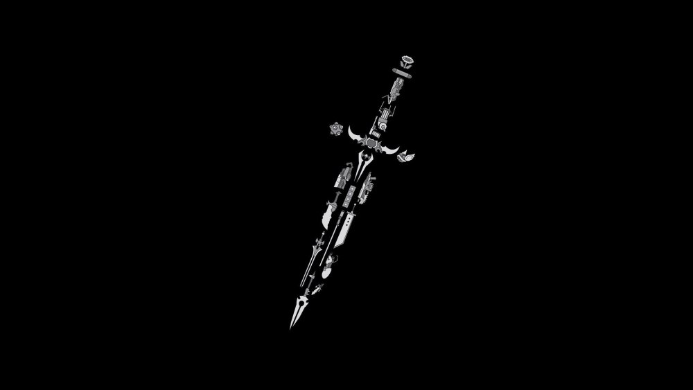 Стрела на черном фоне