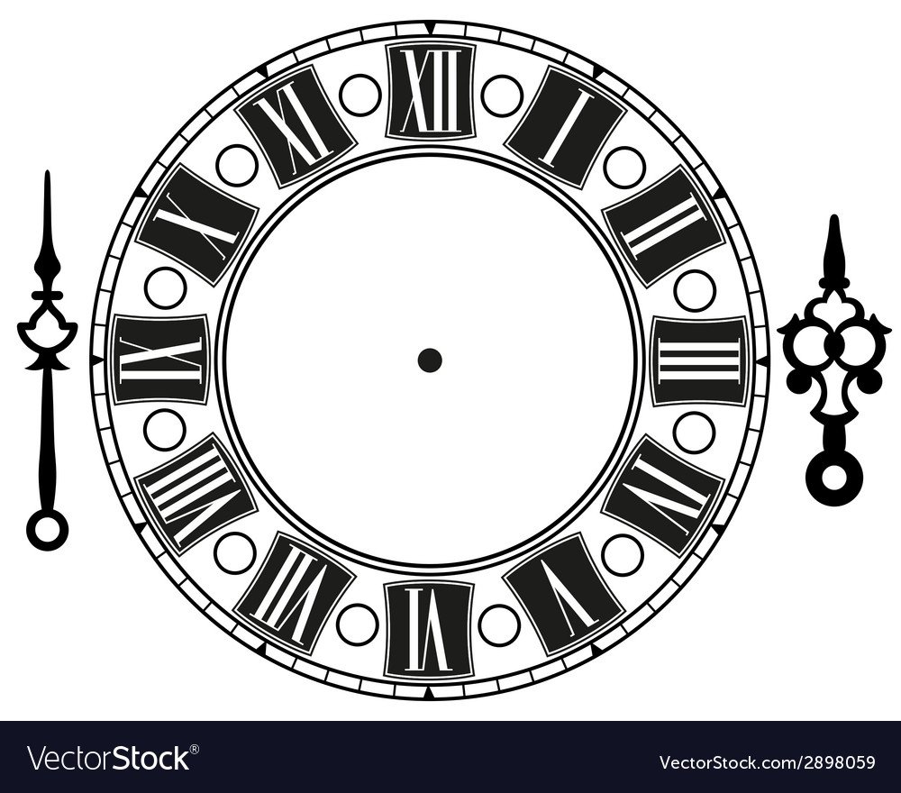 Часы с циферблатом лого вектор
