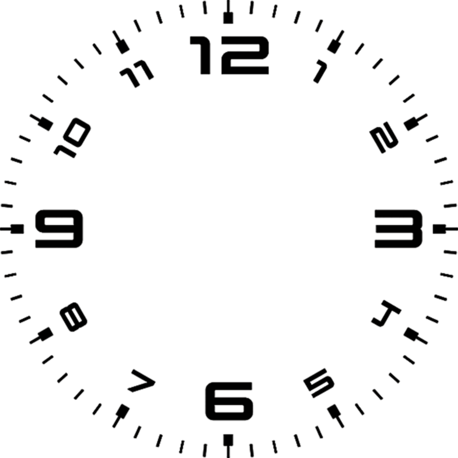 Циферблат часов без стрелок