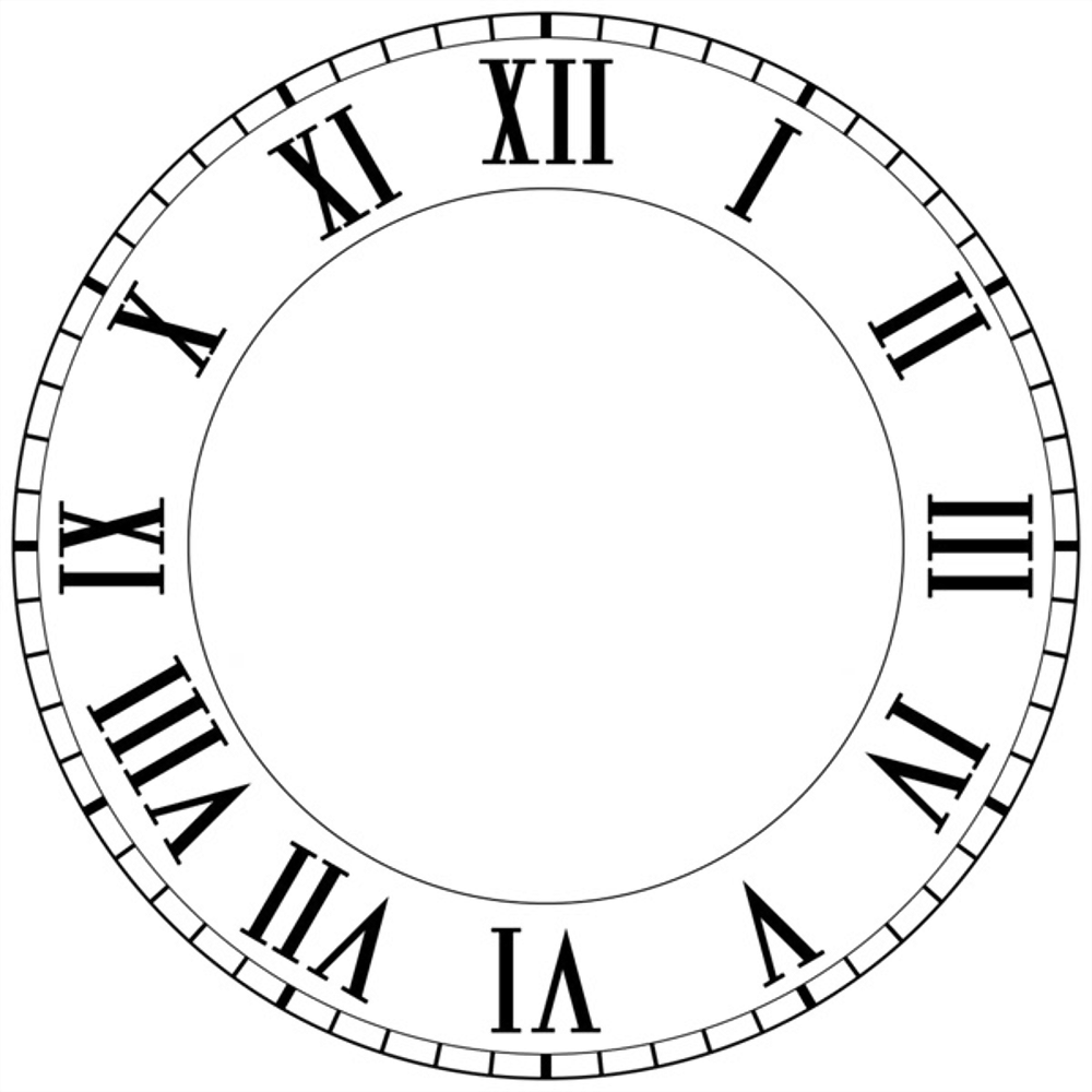 Циферблат с римскими цифрами вектор