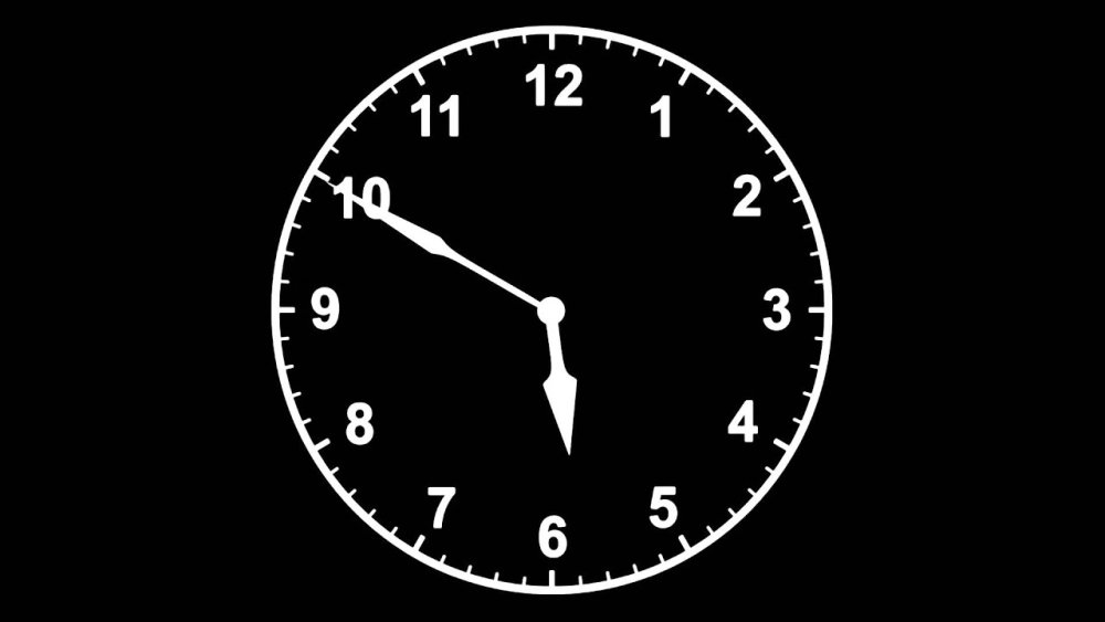 Часы с движущимися стрелками