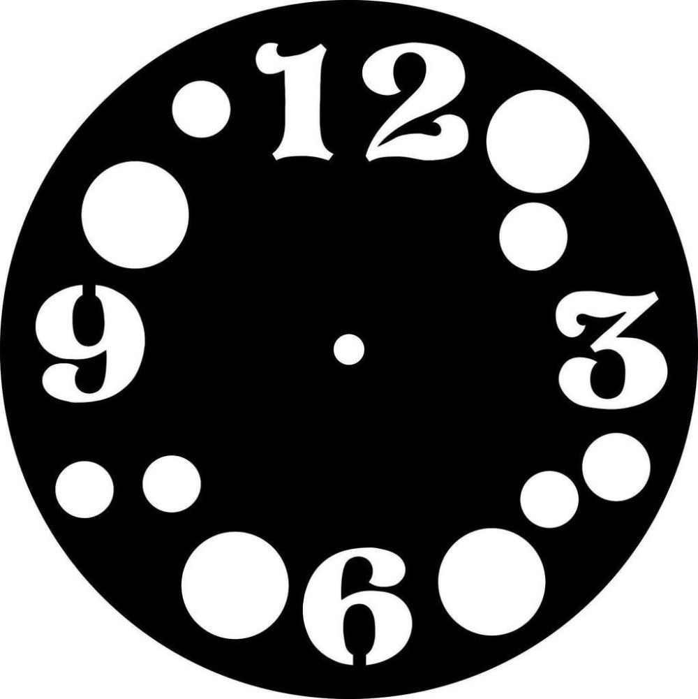 Трафарет для часов круглый