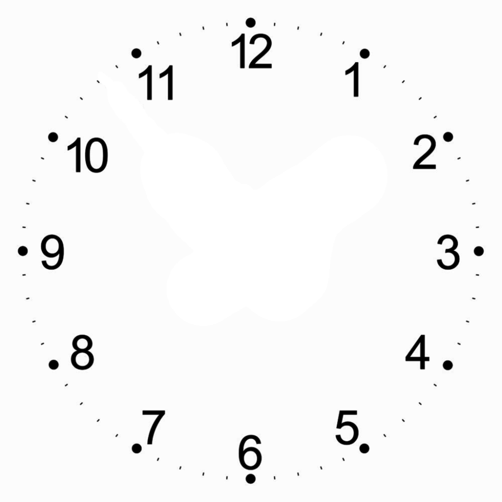 Циферблат часов без стрелок
