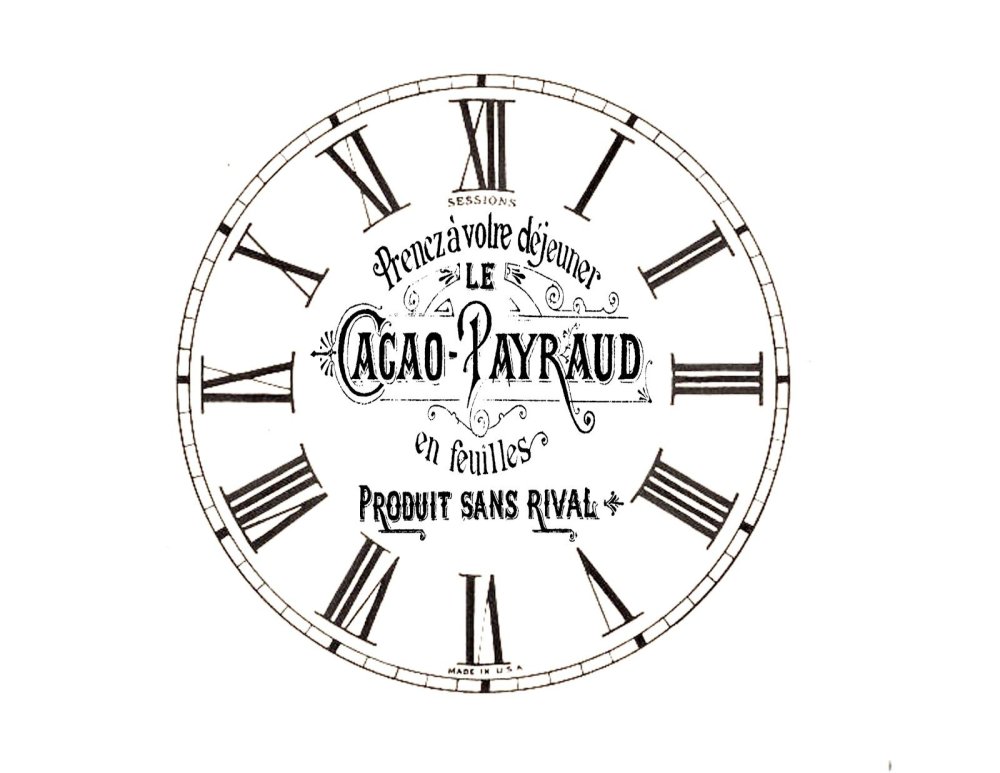 Шаблон для печати часов настенных