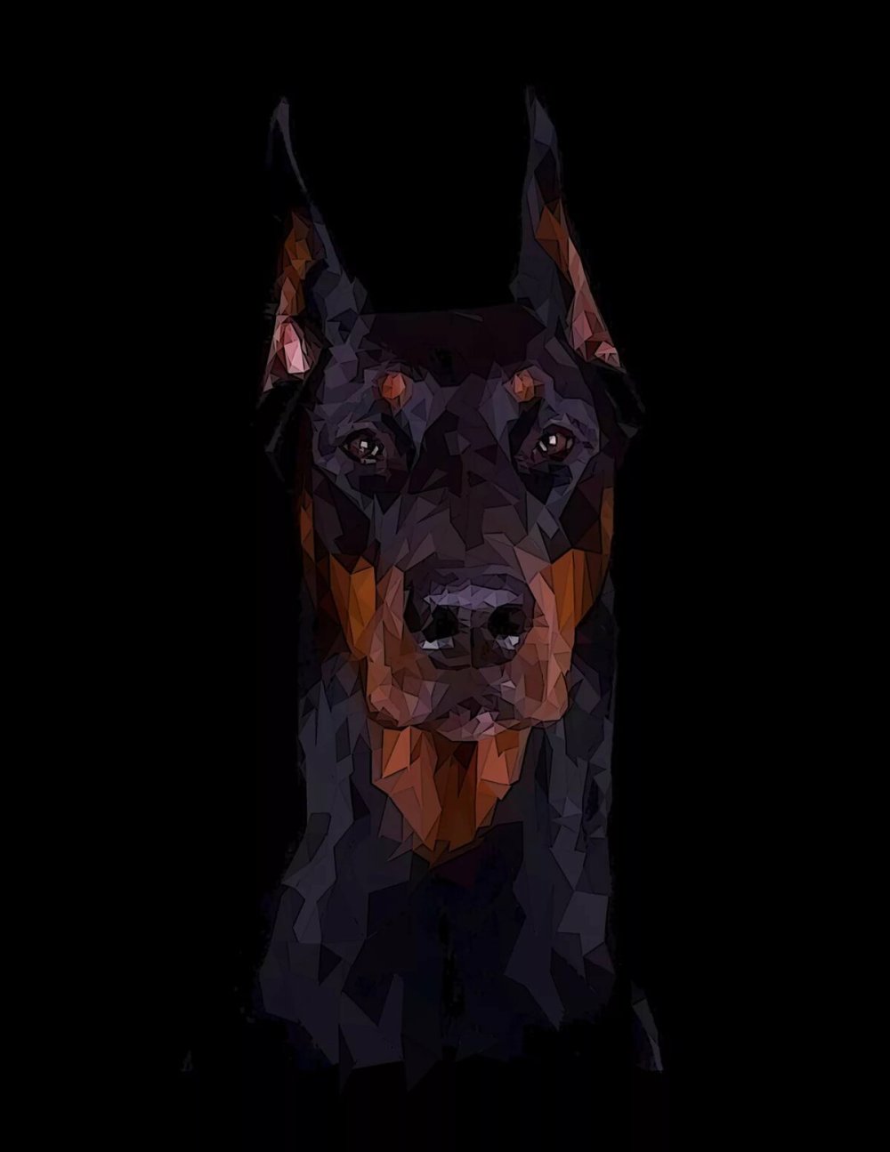 Доберман черный