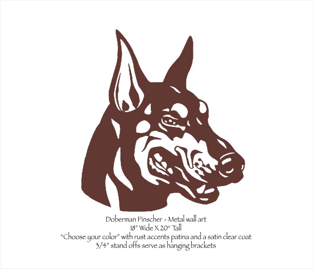 Доберман на черном фоне рисунок