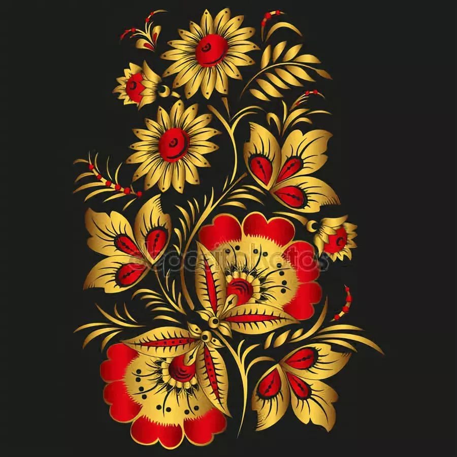 Хохломская роспись узоры