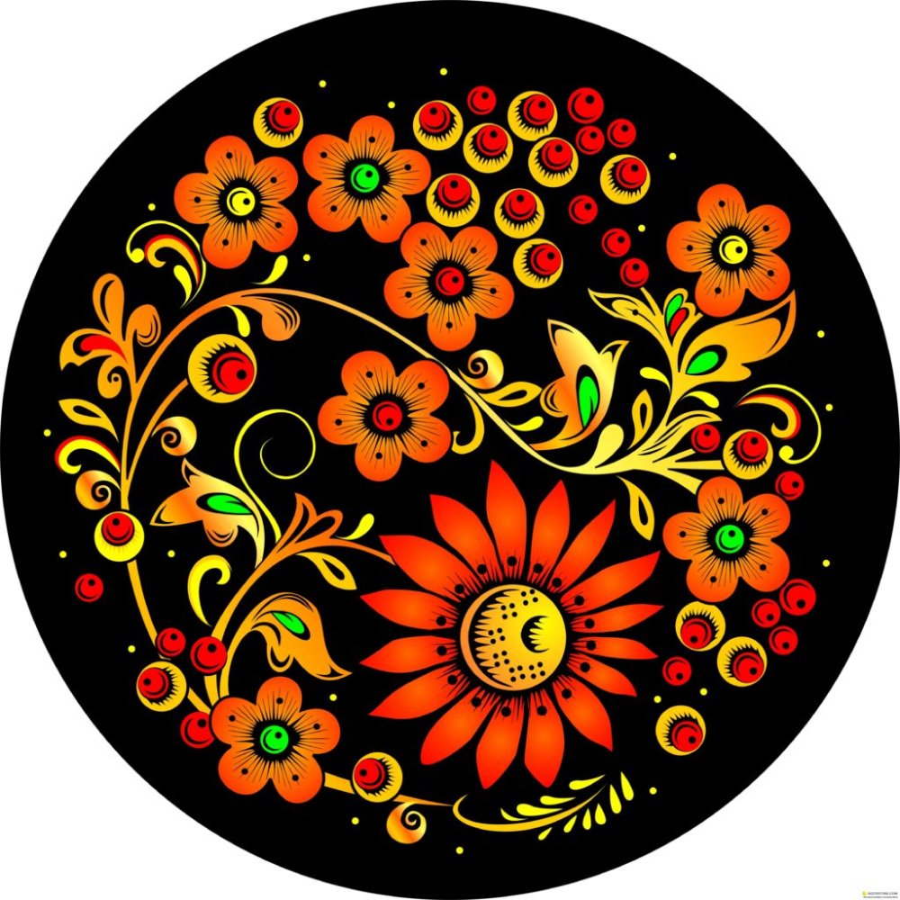 Хохломская роспись фоновая роспись