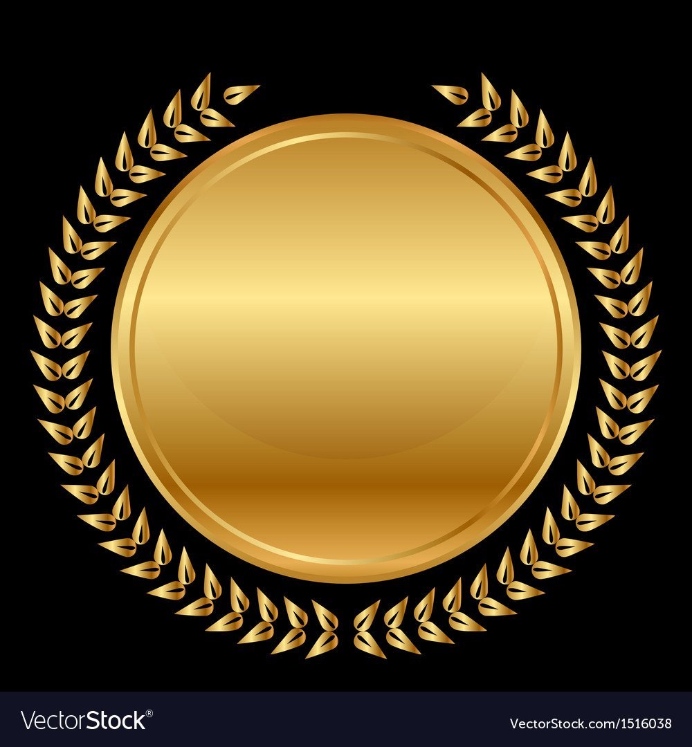 Золотистый круглый для логотипа