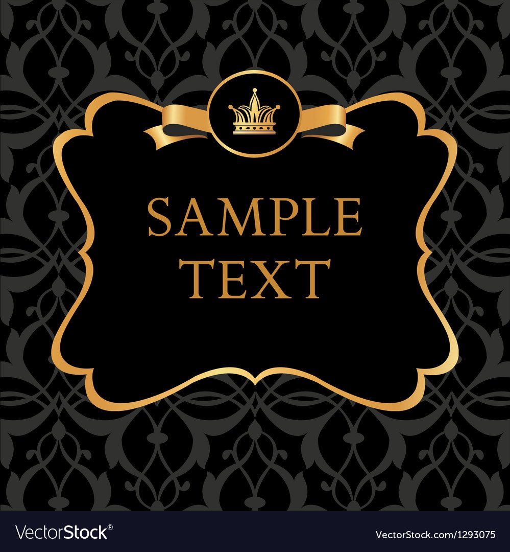 Золотая надпись на черном фоне