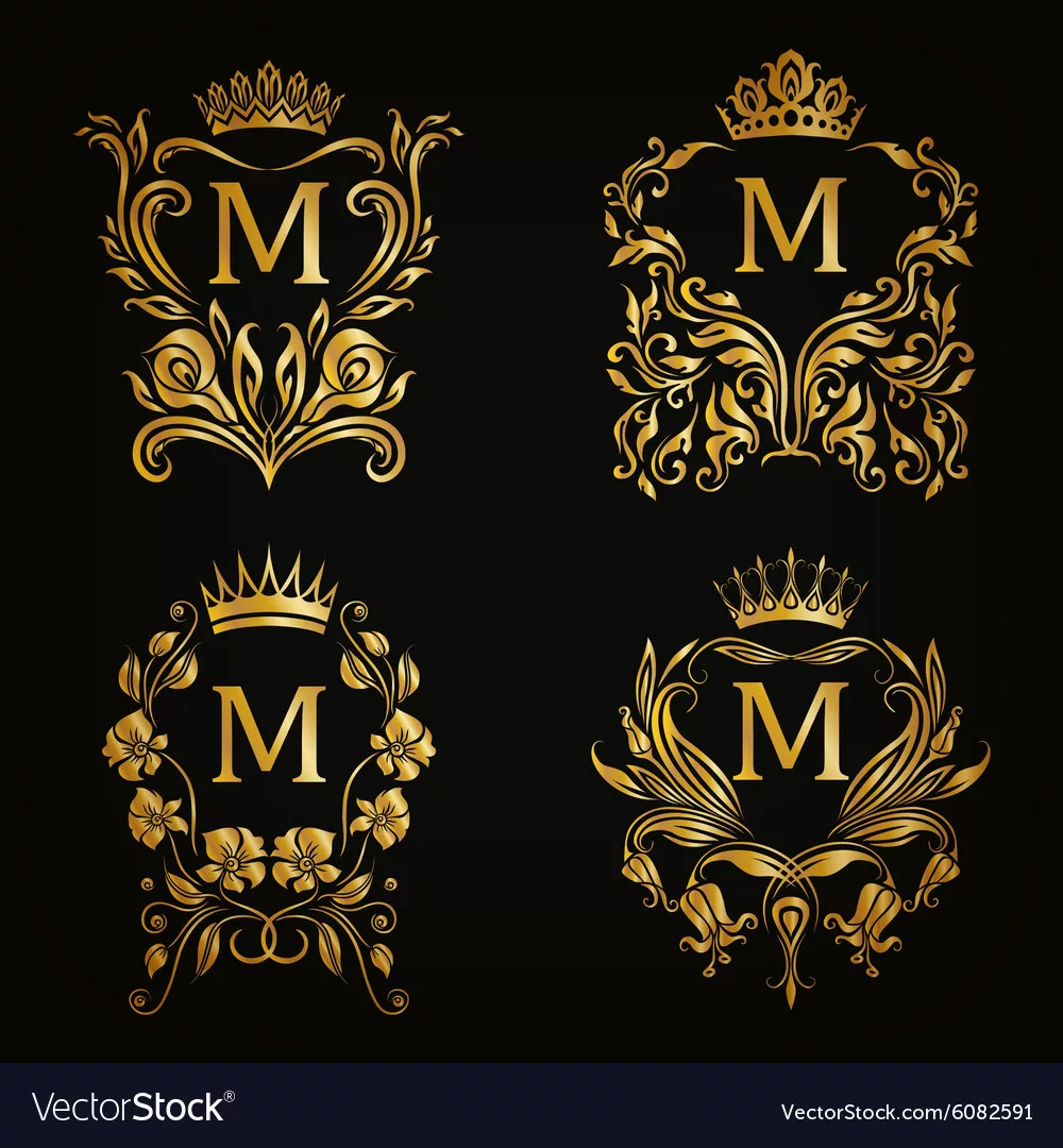 Логотип с короной и вензелями