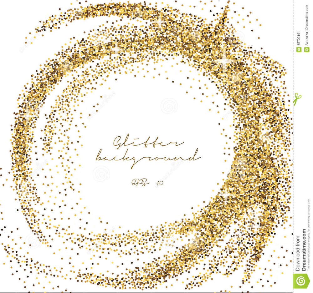 Золотые блестки круг