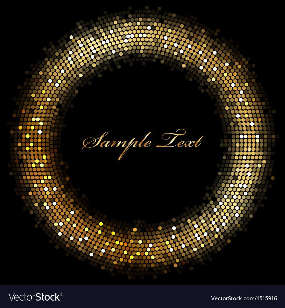 Круглая рамка с блестками