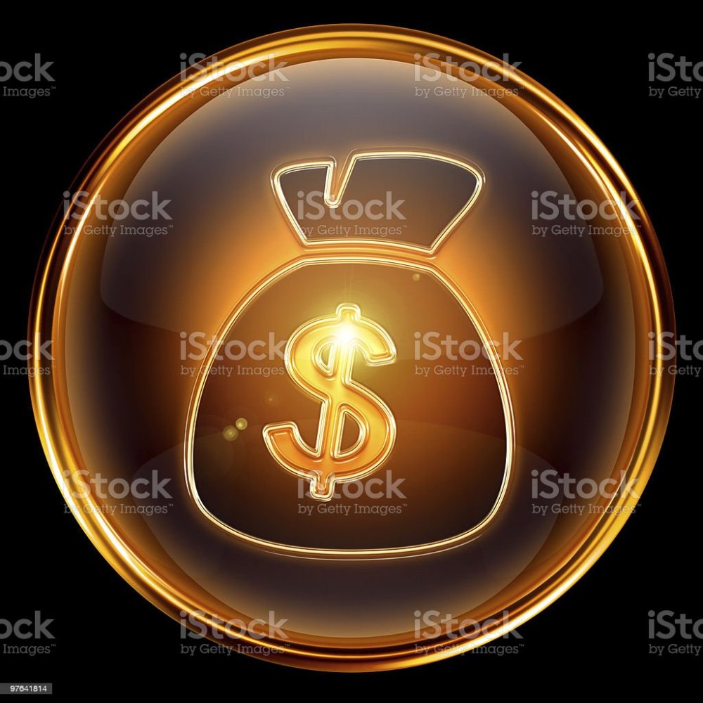 Золотой значок на черном фоне