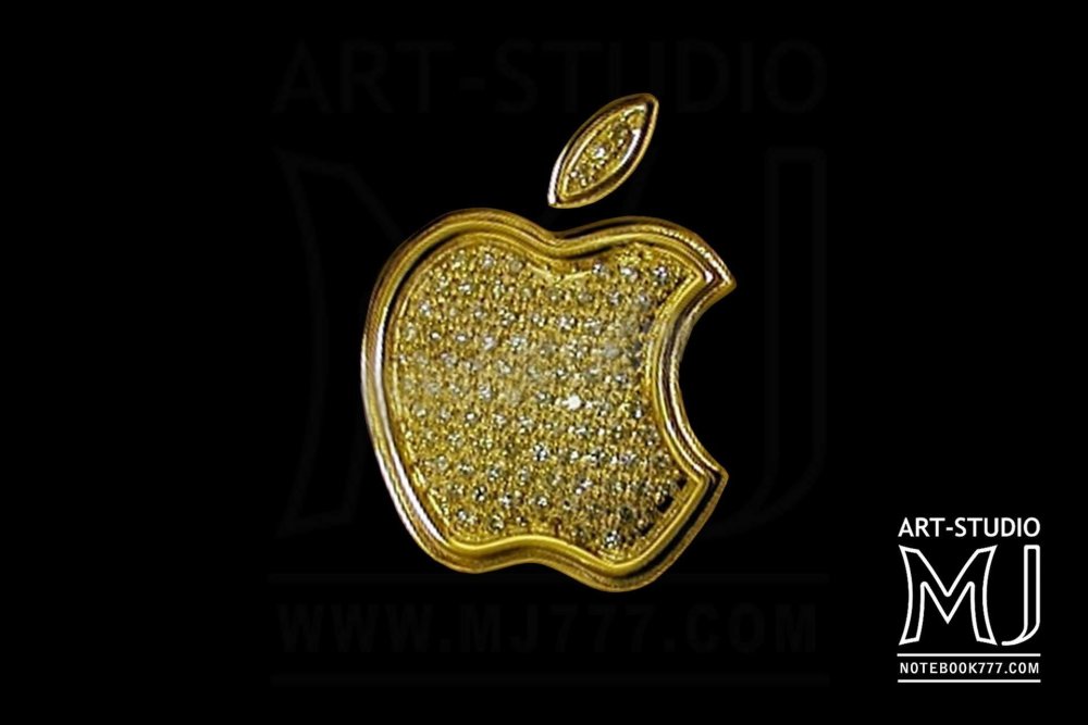 Значок Apple из золота