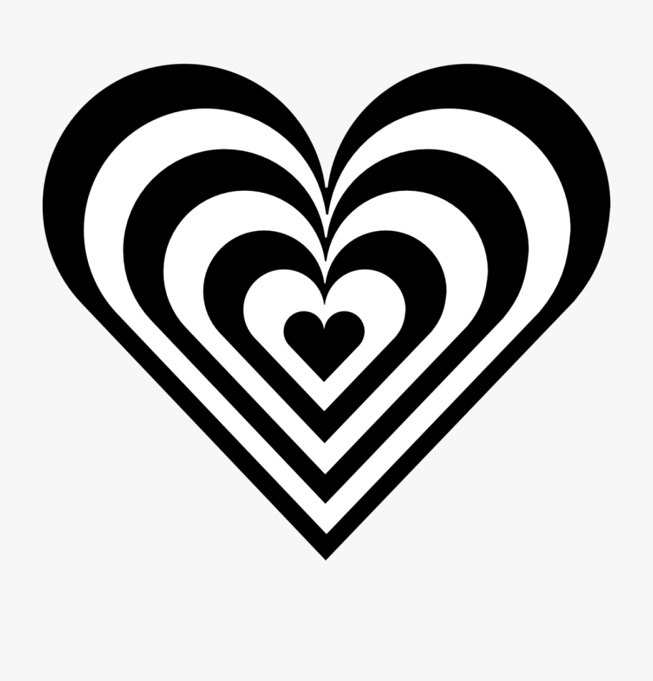 Сердце черно белое