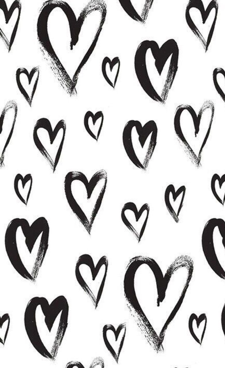 Сердечко черно белое