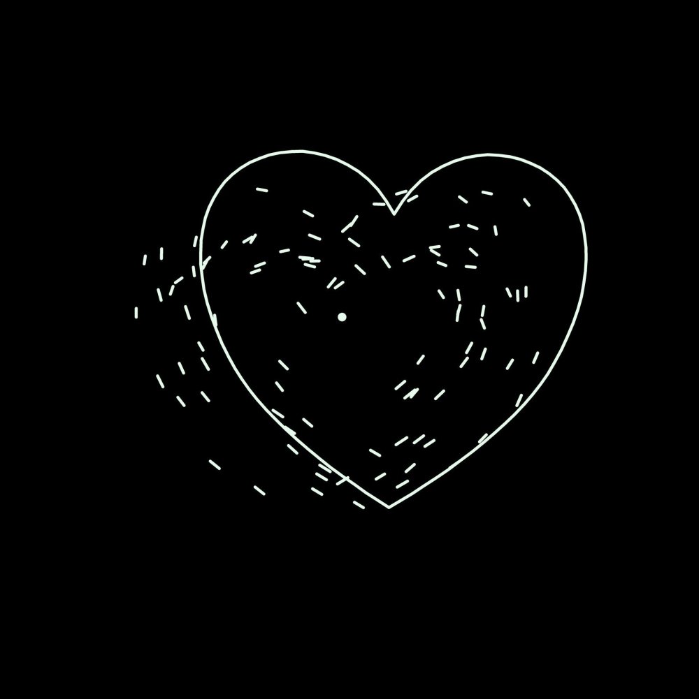 Сердечко натчерном фоне