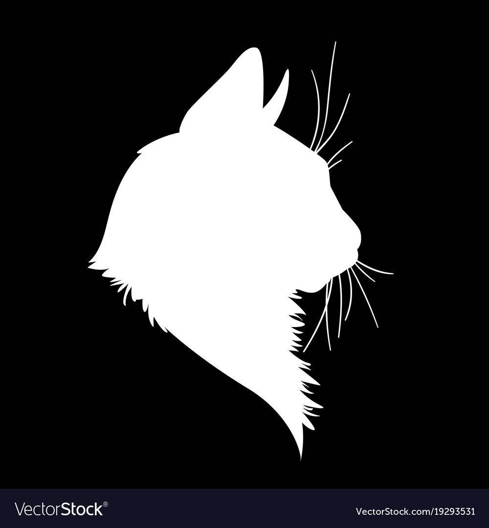 Силуэт головы кота