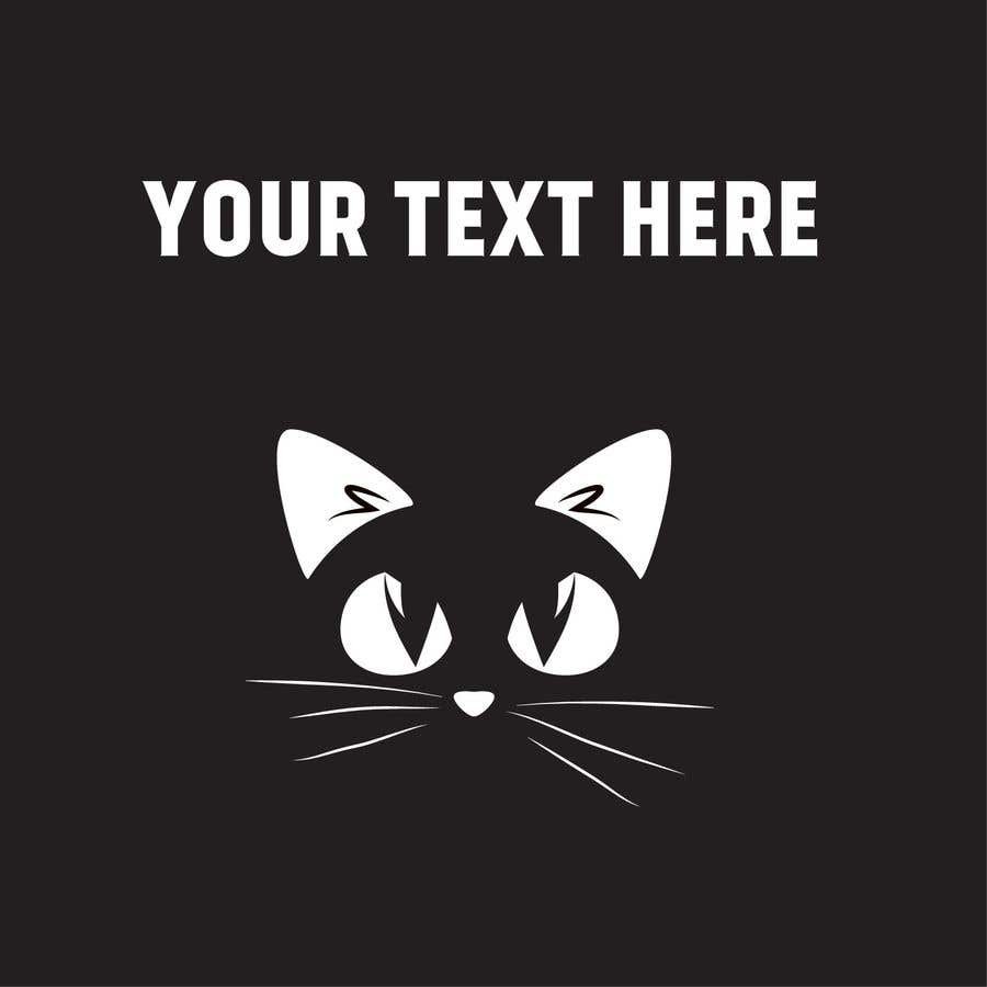 Мультяшные белые котики на черном фоне