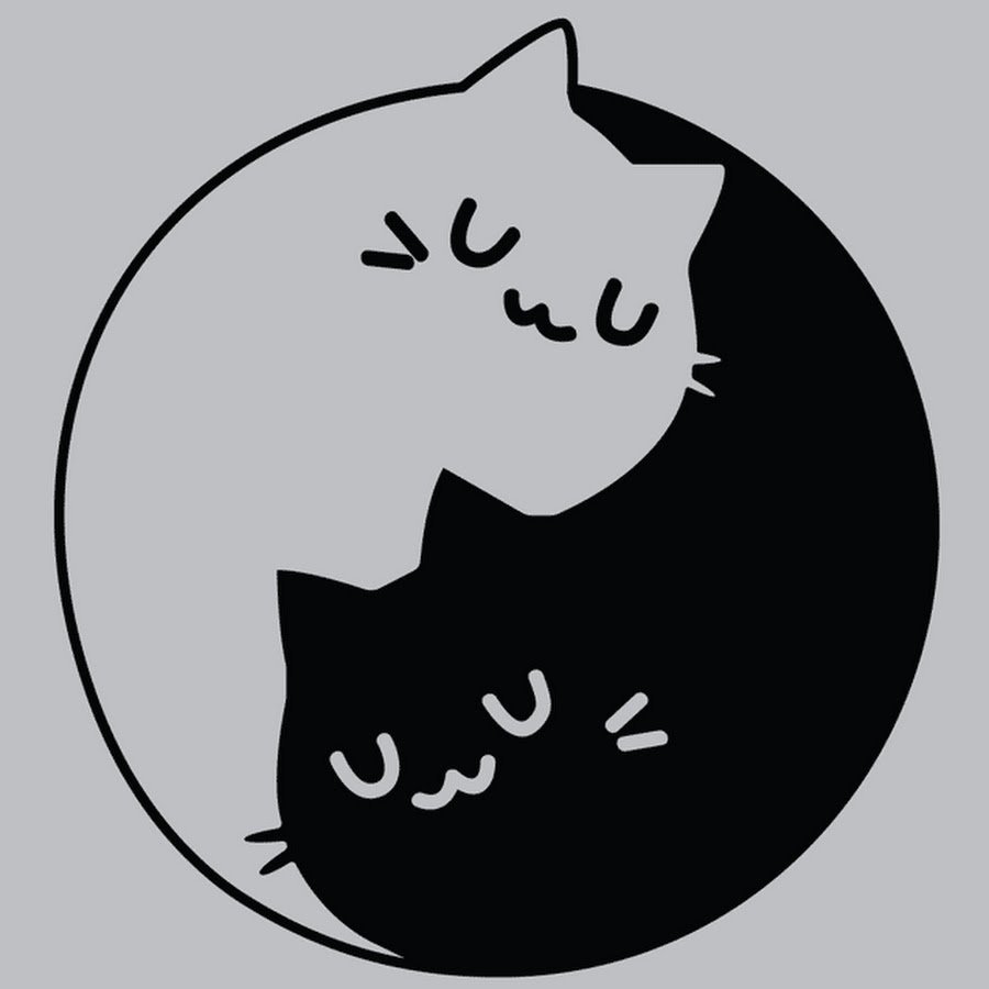 Черная кошка силуэт