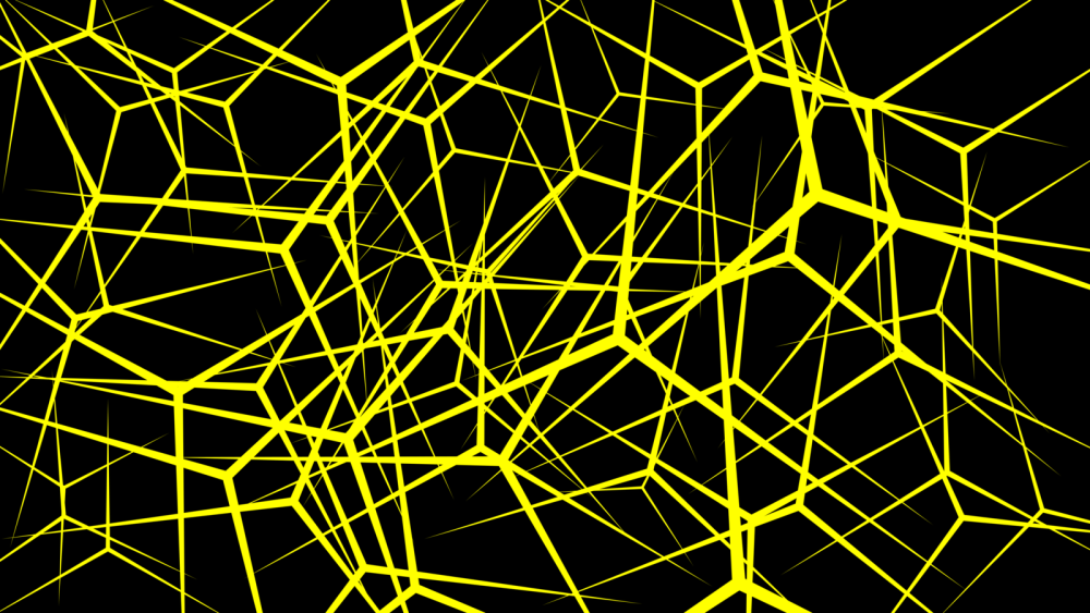 Желто черная абстракция