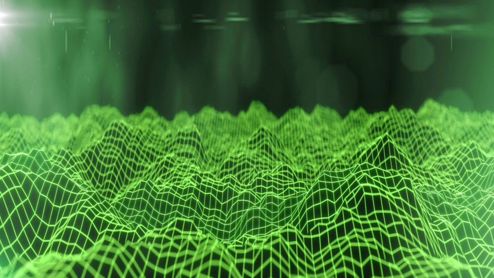 Киберпанк зеленый фон