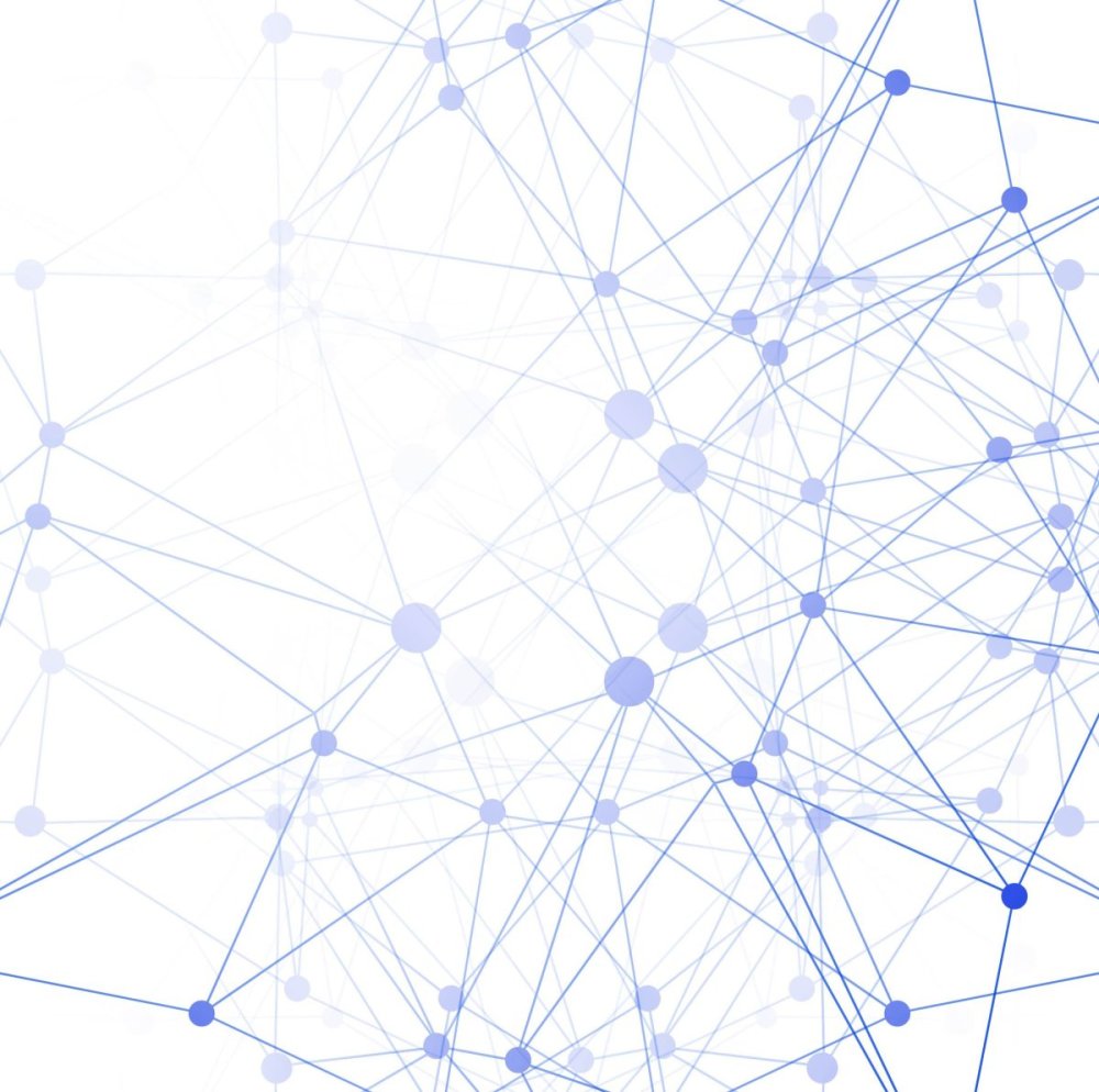 Нейронная сеть на белом фоне