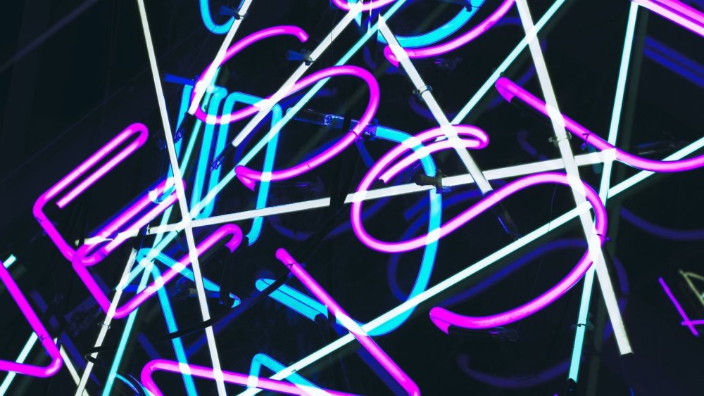 Неоновые буквы фон
