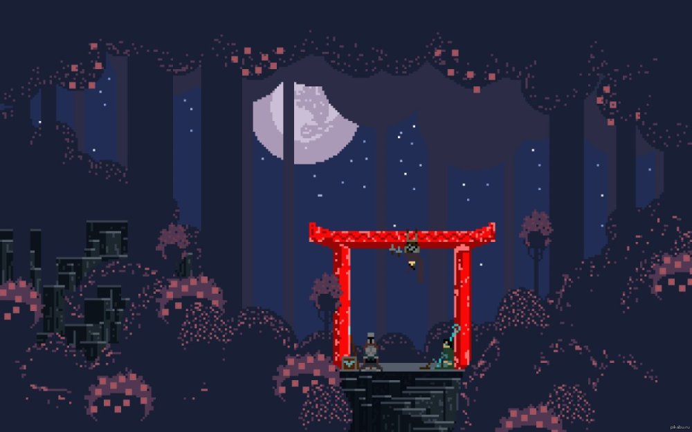 Пиксель арт город