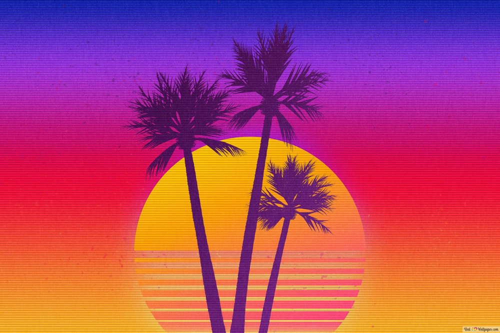 Пальмы Miami фиолетовые