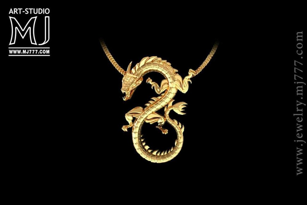 Дракон на черном фоне