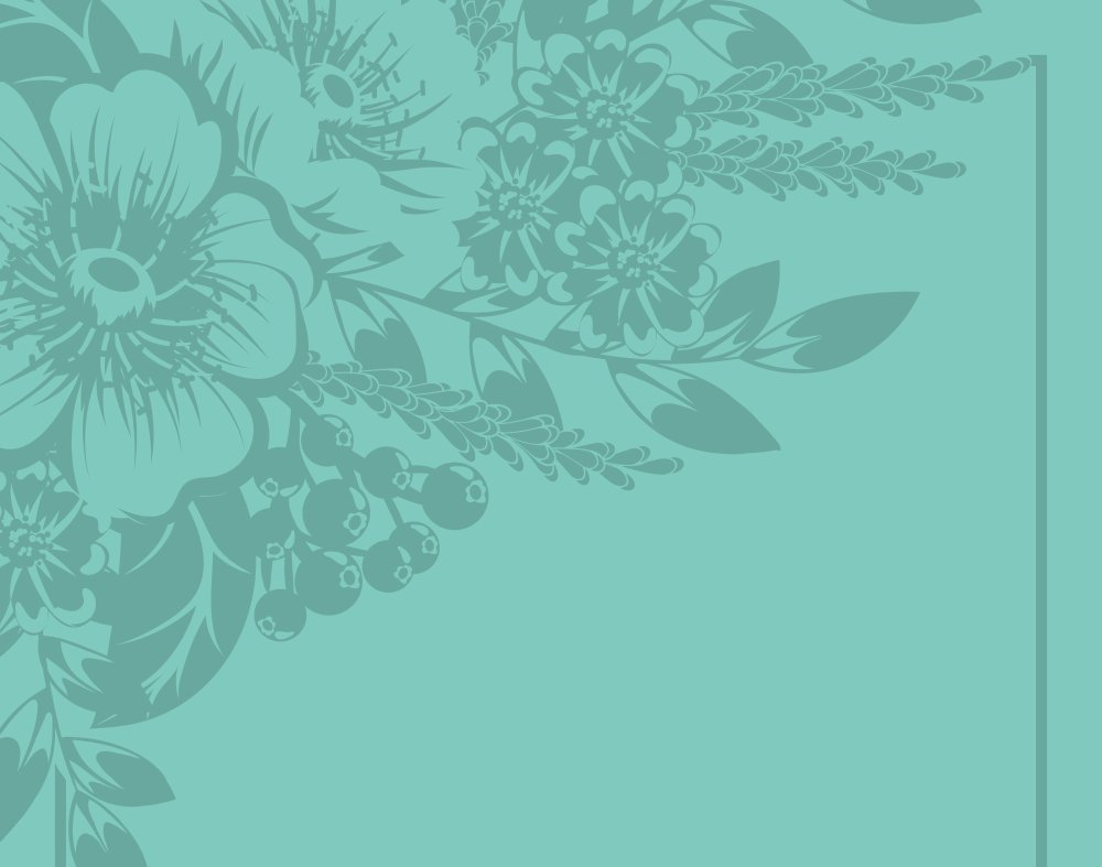 Цветочные узоры однотонные