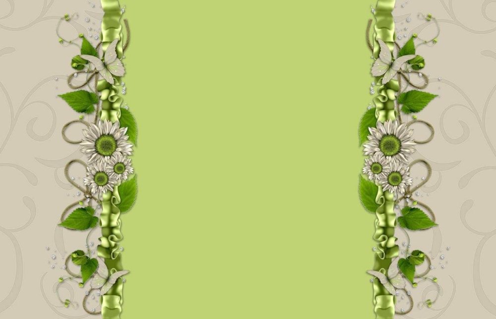 Красивые рамки зеленого цвета