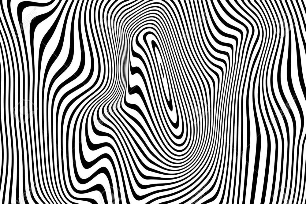Волны полоски черно белые