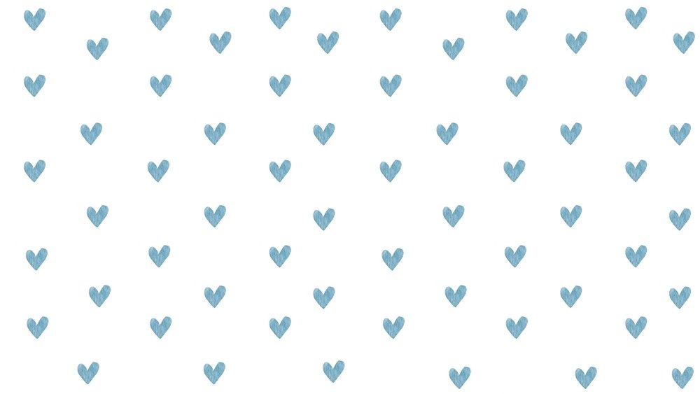Голубые сердечки