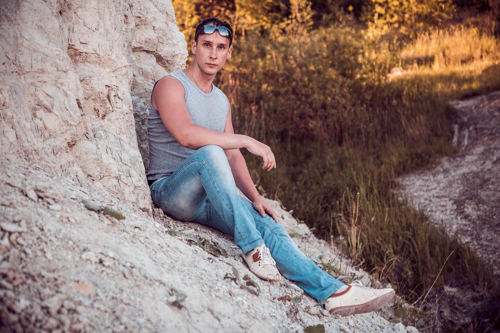 Фотосессия с парнем на природе