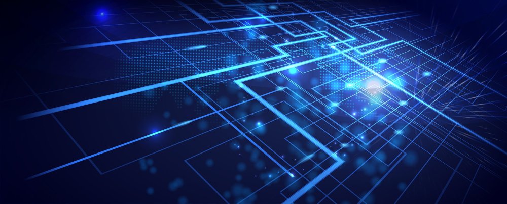 Синий фон технологии