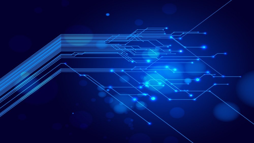 Синий фон технологии