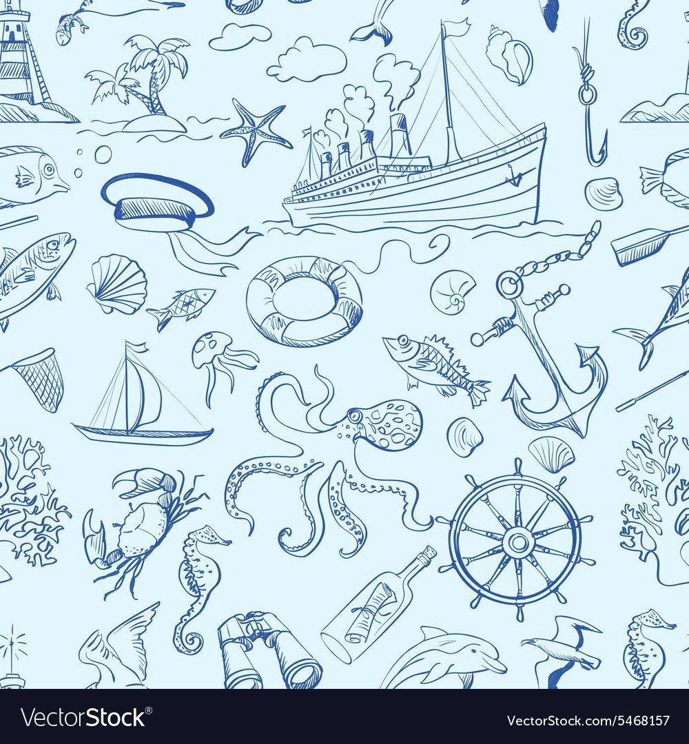 Морской фон рисунок