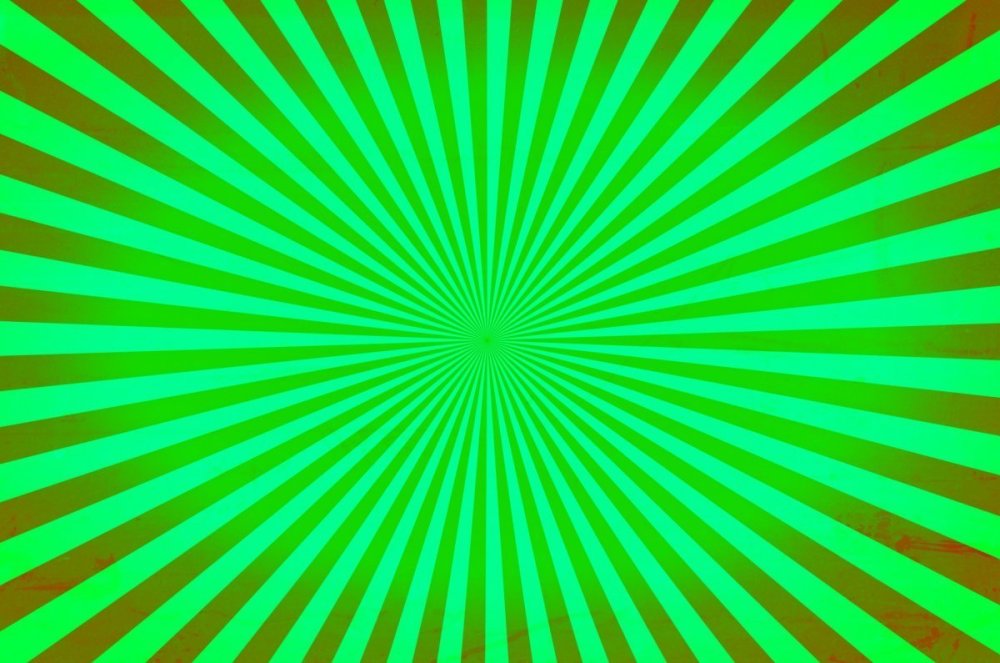 Зеленый фон с лучами