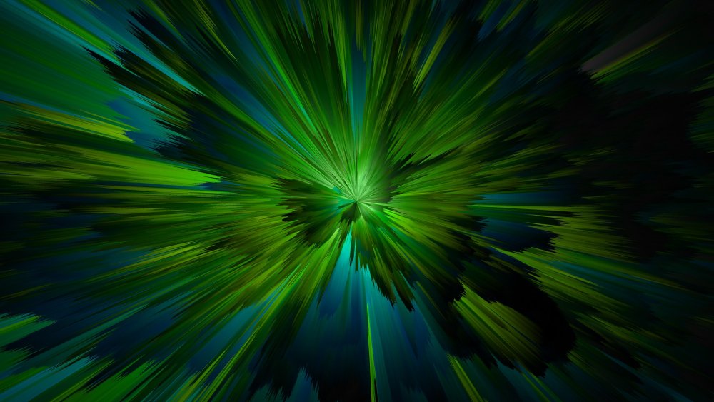 Зеленый фон с лучами