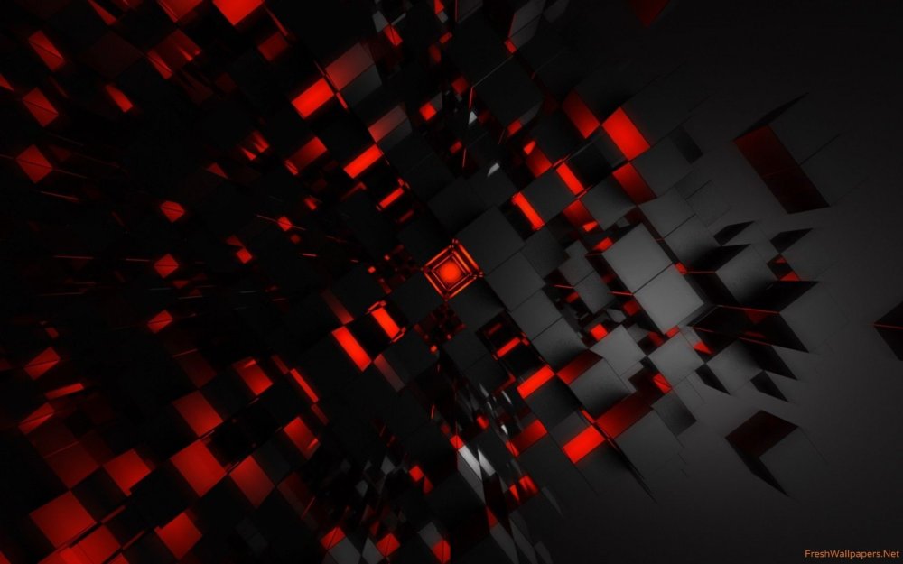 Черно красные кубики