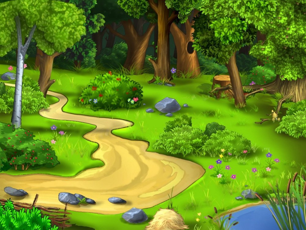 Лес из мультика