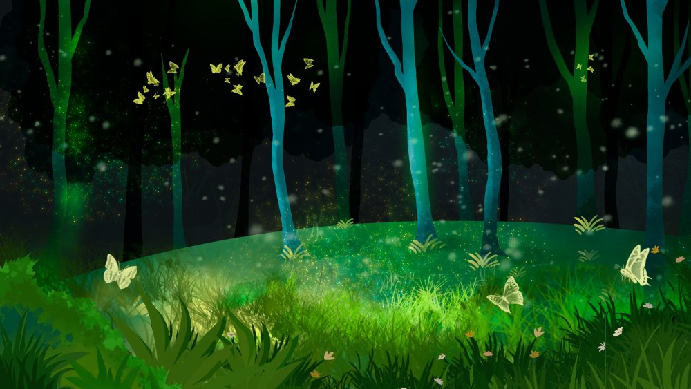 Лес мультяшный