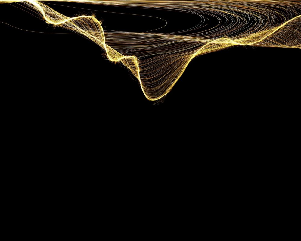 Золотые линии на черном фоне